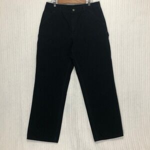 Carhartt Black‎ Carpenter Pants Workwear Utility Cargo Double Knee Mens 36x32